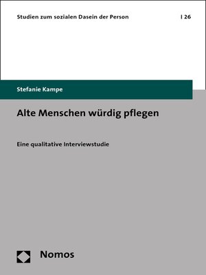 cover image of Alte Menschen würdig pflegen